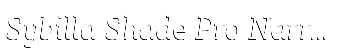 Sybilla Shade Pro Narrow Thin Italic